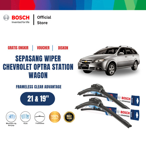[EZR.2400421] Bosch Sepasang Wiper Chevrolet Optra Station Wagon Frameless 21 & 19