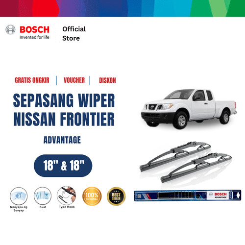 [EZR.2400426] Bosch Sepasang Wiper Kaca Mobil Nissan Frontier D22 Advantage 18" & 18"
