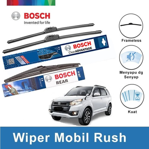 [EZR.2400427] Bosch Wiper Mobil Toyota Rush Frameless Advantage Set 21 & 18 + H307