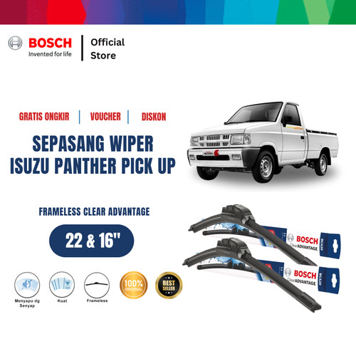 [EZR.2400446] Bosch Sepasang Wiper Isuzu Panther Pick-up Frameless Advantage 22 & 16