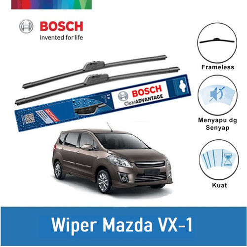 [EZR.2400454] Bosch Sepasang Wiper Mobil Mazda VX 1 Frameless Advantage 26 dan 17 Inci