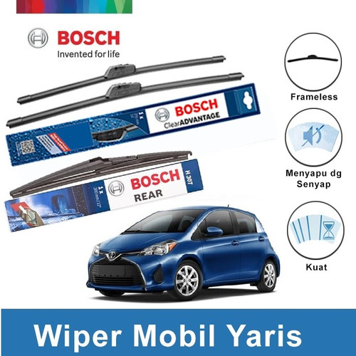 [EZR.2400455] Bosch Wiper Mobil Toyota Yaris Frameless Clear Advantage 24 & 14 +H307