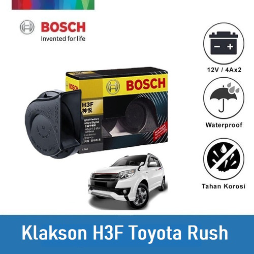 [EZR.2400460] Bosch Klakson Mobil Toyota Rush H3F Digital Fanfare (Keong) Black 12V