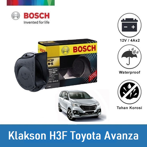 [EZR.2400467] Bosch Klakson Mobil Toyota Avanza H3F Digital Fanfare (Keong) Black 12 Volt - Spesifikasi