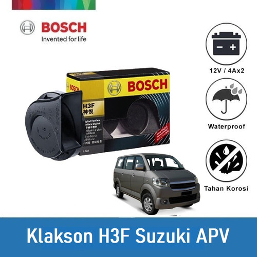 [EZR.2400468] Bosch Klakson Mobil Suzuki APV H3F Digital Fanfare (Keong) Black 12V