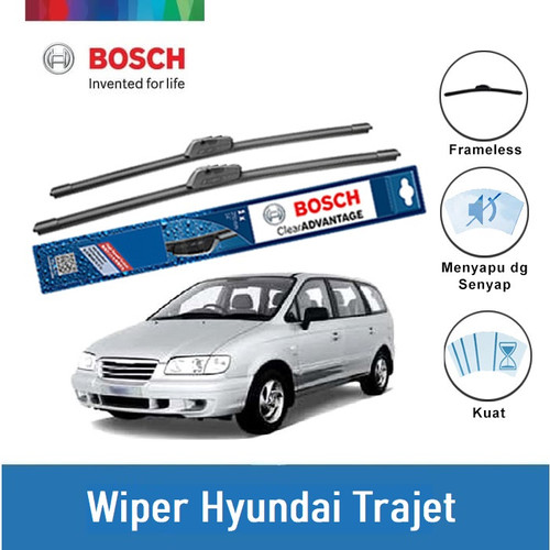 [EZR.2400469] Bosch Sepasang Wiper Mobil Hyundai Trajet Frameless New Clear 26 dan 22 inci