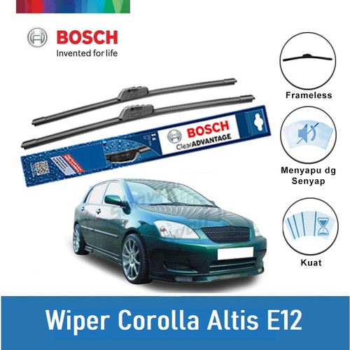 [EZR.2400476] Bosch Sepasang Wiper Mobil Corolla Altis E12 Frameless Clear 24" & 16"