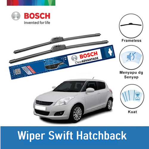 [EZR.2400477] Bosch Sepasang Wiper Suzuki Swift Hatchback Frameless Clear 21 dan 18 Inci
