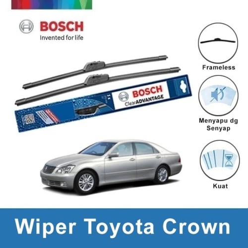 [EZR.2400490] Bosch Sepasang Wiper Toyota Crown S20 Frameless New Clear 24" & 18"