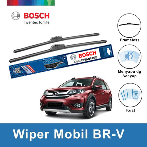 [EZR.2400499] Bosch Sepasang Wiper New Clear Advantage Honda BR-V 22" & 16" - 2 Buah