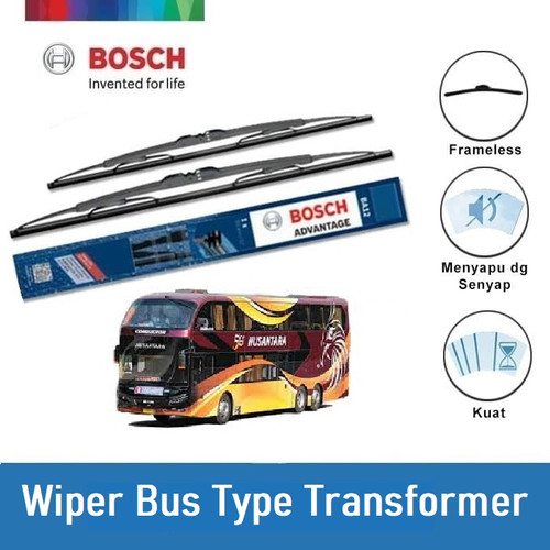 [EZR.2400513] Bosch Sepasang Wiper Kaca Bus Tipe Transformer Advantage 28 & 28"