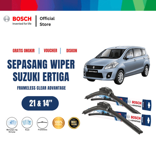 [EZR.2400534] ⁠Bosch Wiper Mobil All New Ertiga Frameless Clear Advantage  22 dan 16 Inci