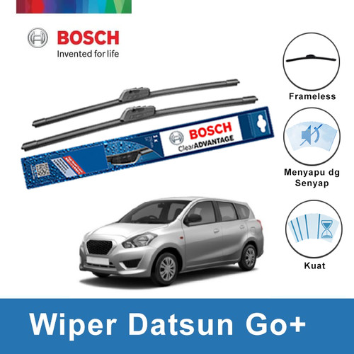 Bosch Sepasang Wiper Datsun Go+ Frameless New Clear Advantage 20 & 16