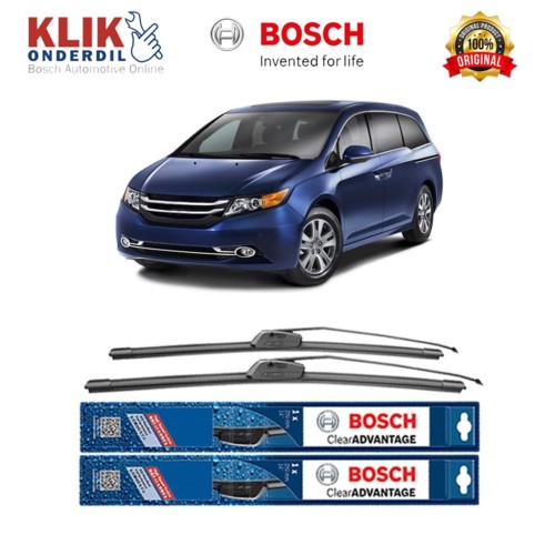 [EZR.2400540] Bosch Sepasang Wiper Mobil Odyssey RB1 Frameles New Clear 24" & 24"