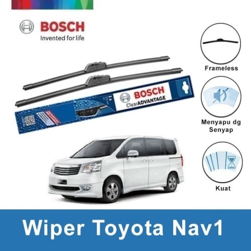 [EZR.2400545] Bosch Sepasang Wiper Frameless New Clear Advantage Mobil Nav1 26" & 14