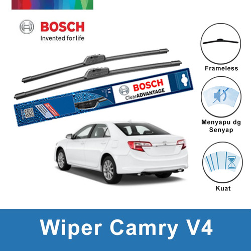 [EZR.2400549] Bosch Sepasang Wiper Frameless New Clear Advantage Camry V4 24" &20"