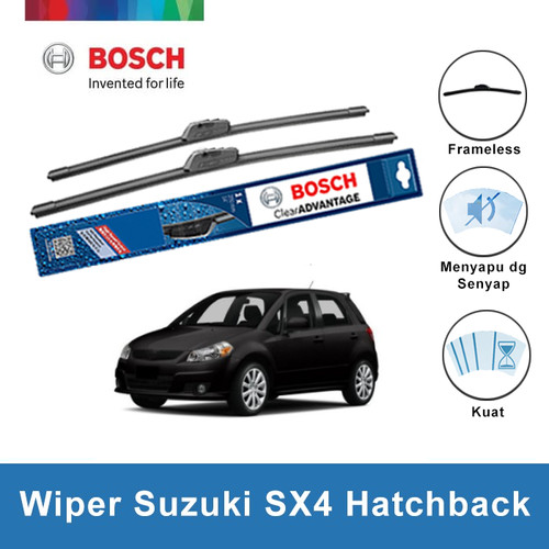 [EZR.2400552] Bosch Sepasang Wiper Frameless New Clear Advantage SX4 Hatchback 26&14