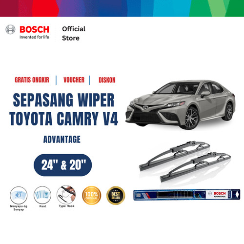 [EZR.2400579] Bosch Sepasang Wiper Kaca Mobil Toyota Camry V4 2006 Advantage 24 dan 20 Inci