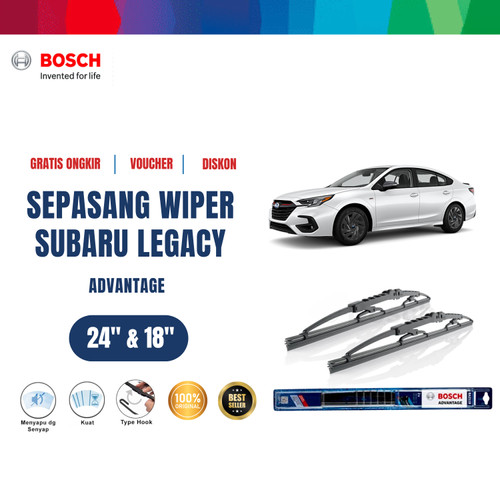 [EZR.2400596] Bosch Sepasang Wiper Mobil Subaru Legacy 2003-2006 Advantage 24 dan 18 Inci