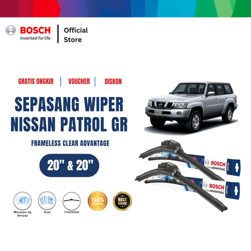 [EZR.2400666] Bosch Sepasang Wiper Mobil Nissan Patrol GR 2010 Advantage 20 dan 20 Inci