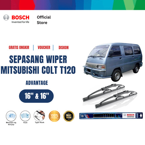 [EZR.2400676] Bosch Sepasang Wiper Mobil Mitsubishi Colt T120 SS Advantage 16 dan 16 inci