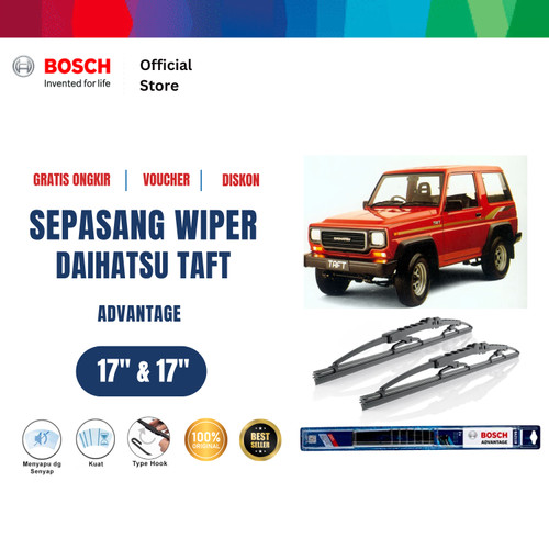[EZR.2400679] Bosch Sepasang Wiper Kaca Mobil Daihatsu Taft Advantage 17 & 17