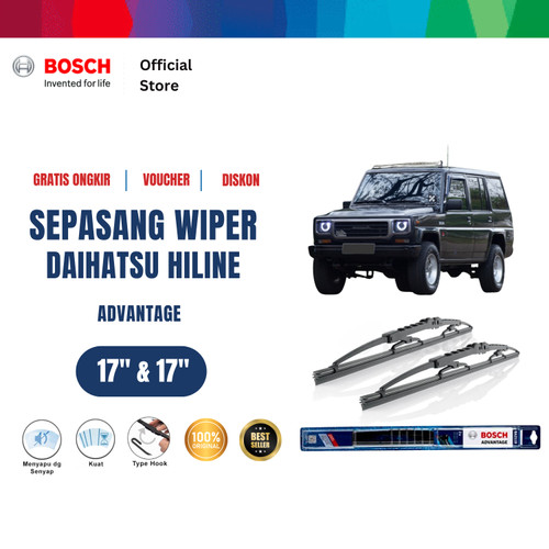 [EZR.2400683] Bosch Sepasang Wiper Kaca Mobil Daihatsu Hiline Advantage 17" & 17"