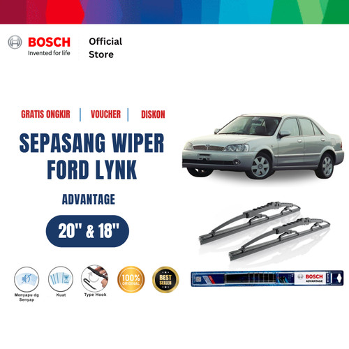 [EZR.2400706] Bosch Sepasang Wiper Kaca Mobil Ford Lynx Advantage 20" & 18"