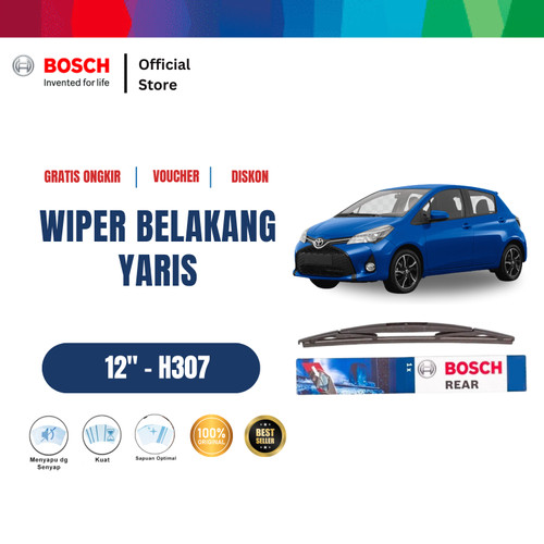 [EZR.2400731] Bosch H307 Rear Wiper Belakang Mobil Toyota Yaris - Lock 2 Size 12 Inci - Warna