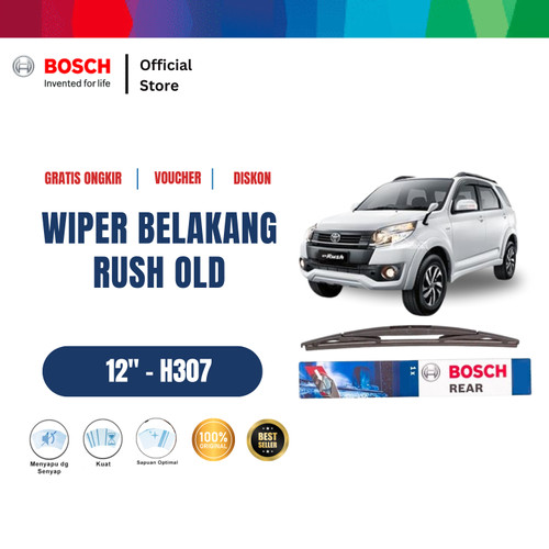 [EZR.2400733] Bosch H307 Rear Wiper Kaca Belakang Mobil Toyota Rush Rock Lock 2 Size 12 Inci