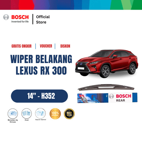 [EZR.2400735] Bosch H352 Rear Wiper Kaca Belakang Mobil Lexus RX-300 - Lock 2 Size 14 Inci