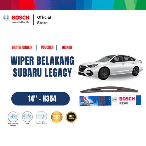 [EZR.2400737] Bosch H354 Rear Wiper Kaca Belakang Mobil Subaru Legacy - Rock Lock 3 Size 14 Inci