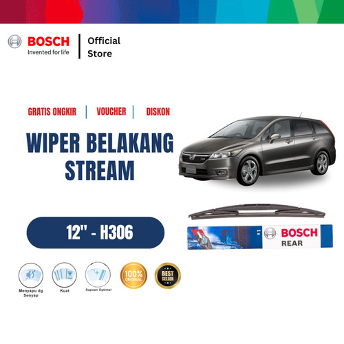 [EZR.2400741] Bosch H306 Rear Wiper Kaca Belakang Mobil Honda Stream Rock Lock 3 12 Inci