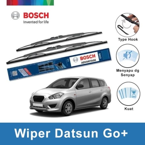 Bosch Sepasang Wiper Kaca Mobil Datsun Go+ Advantage 20" & 16"