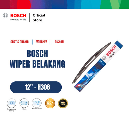 [EZR.2400760] Bosch Rear Wiper Kaca Belakang Mobil Snap Claw 12" H308 - 1 Buah