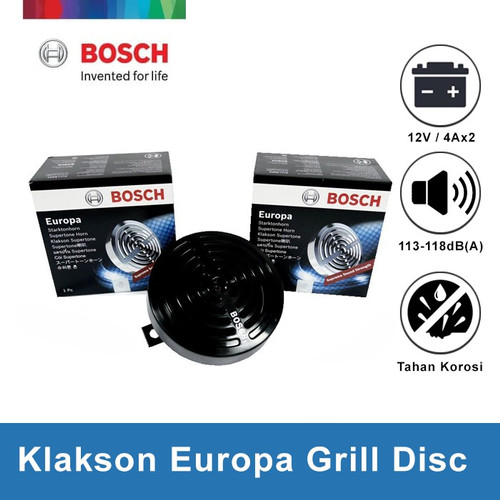 [EZR.2400839] Bosch Klakson Europe Grill Disc Black 12V Set - 0320223910