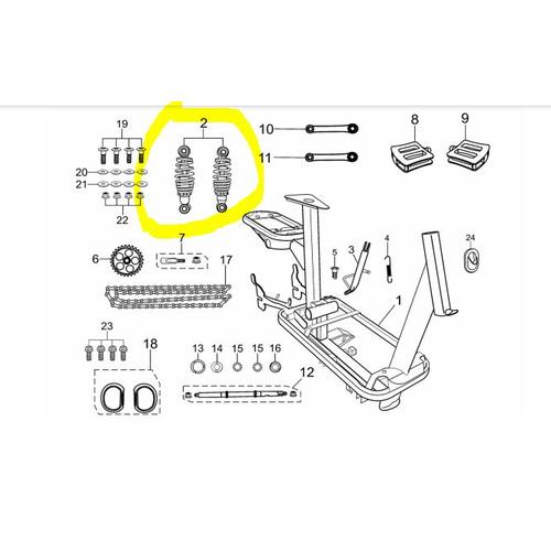[EZM.1150088] Shockbreaker Belakang Sepeda Listrik U1 / Rr Cushion E-Bike U1