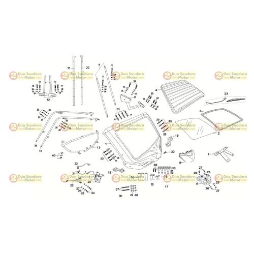 [EZM.1150176] Kanopi Motor Roda 3 Viar Karya Bit 100 cc Matic / Canopy Karya Bit