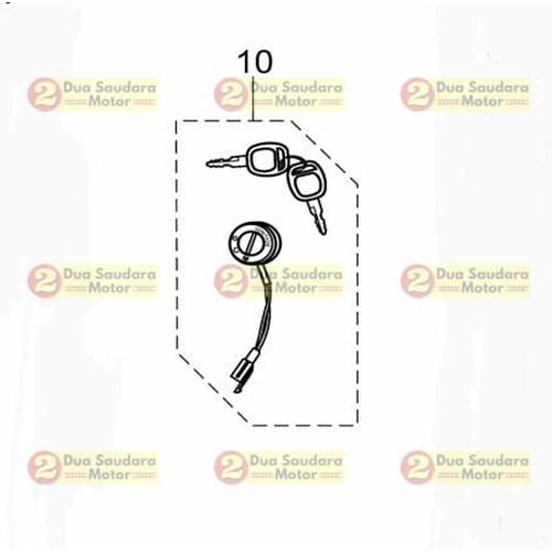 [EZM.1150203] Kunci Kontak Sepeda Listrik Akasha / Key Set E-Bike Akasha