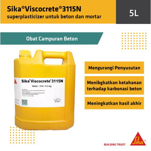 [EZM.6700067] Sika Viscocrete 3115N obat campuran semen beton instan serbaguna 5L