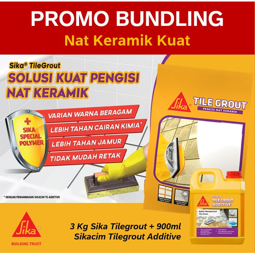 [EZM.6700012] Bundling Sika Tilegrout Additive Pengisi Nat Keramik Kuat
