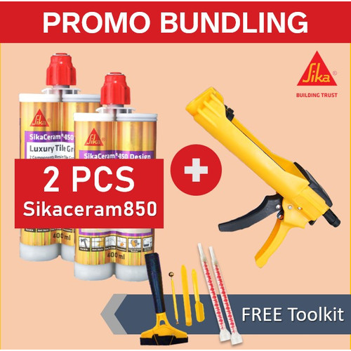 [EZM.6700015] Kombo SikaCeram 850 Design TileGrout Epoxy Glitter Nat Keramik 400ml