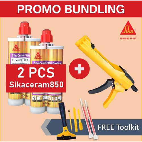 [EZM.6700015] Kombo SikaCeram 850 Design TileGrout Epoxy Glitter Nat Keramik 400ml
