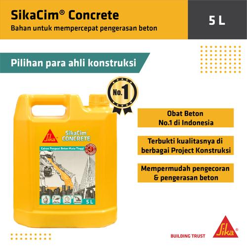 [EZM.6700018] Sikacim Concrete Additive Obat Cor Beton Cepat Keras Cairan 5 Liter