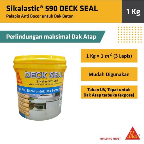 [EZM.6700020] Deck Seal Sikalastic 590 Waterproofing Anti Bocor Dak Beton Atap 1Kg