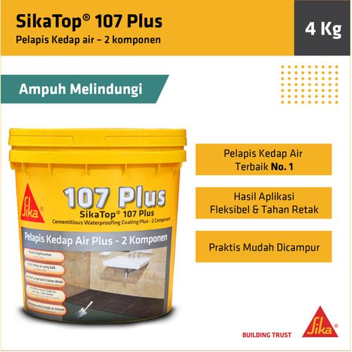 [EZM.6700047] SikaTop 107 Plus Pelapis Anti Bocor Dak Beton Kamar Mandi 4Kg