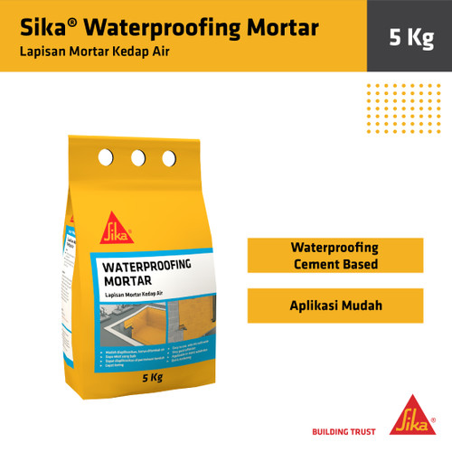 [EZM.6700051] Sika Waterproofing Mortar Instan Cegah Bocor Kedap air 5Kg