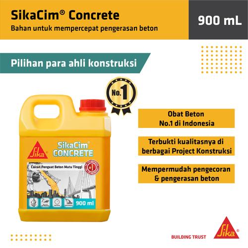 [EZM.6700063] Sikacim Concrete Additive Obat Cor Beton Cepat Keras Cairan 900ml