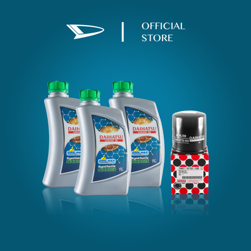 Daihatsu Genuine Oil 5W-30 API SN/GF-5 Synthetic 3L + Oli Filter