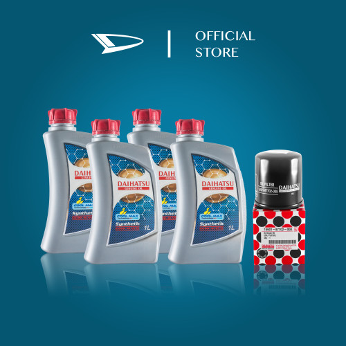 Daihatsu Genuine Oil 10W-40 API SN Synthetic 4L + Oli Filter